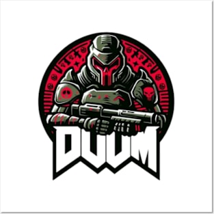 Doom Guy Transparent Logo Posters and Art